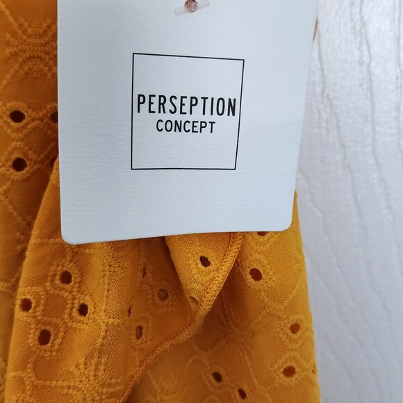 Perseption Concept Yellow Eyelet Top - Picture 4 of 4